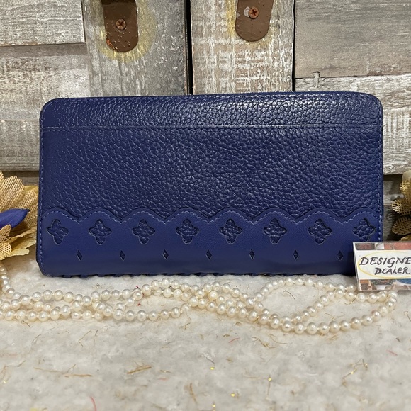 Authentic KATE SPADE Neda Market Street Accordion Wallet Blue EUC! - Picture 7 of 12